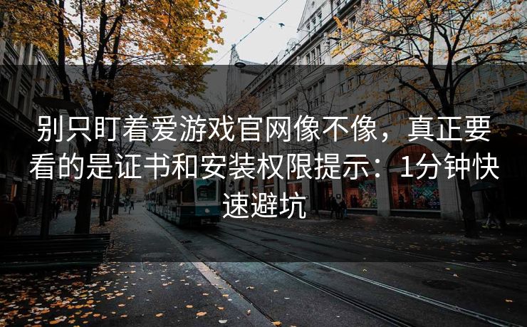 别只盯着爱游戏官网像不像，真正要看的是证书和安装权限提示：1分钟快速避坑